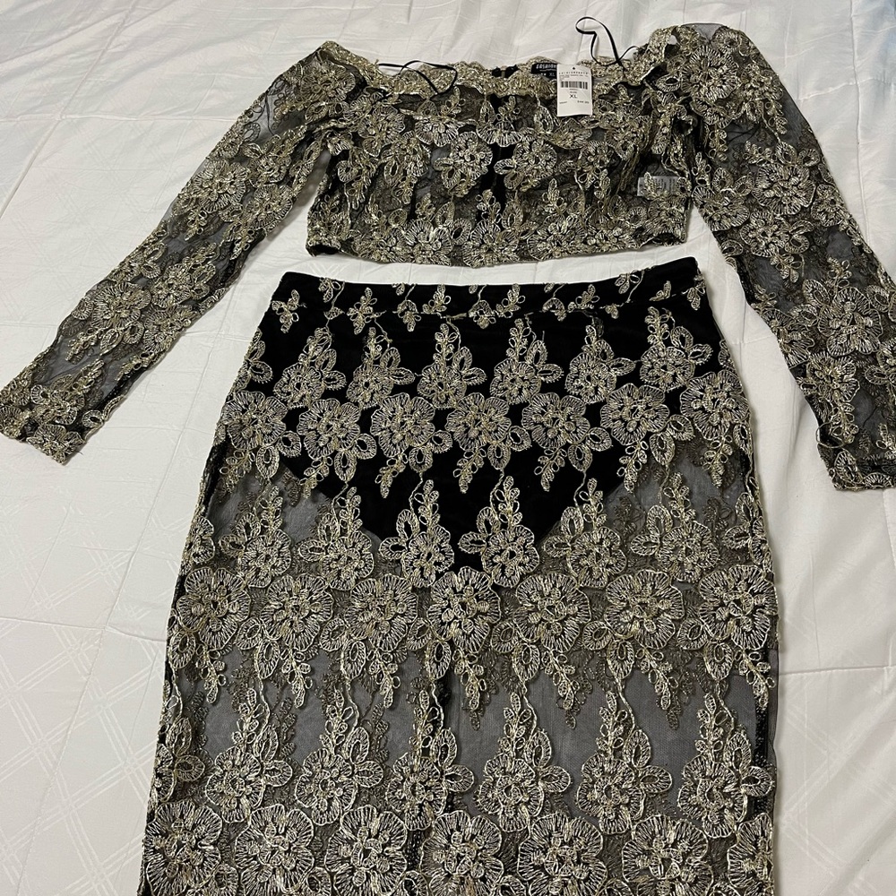 Fashion nova xl skirt set